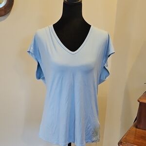 HALARA Light Blue V-Neck Short Sleeve Tee
